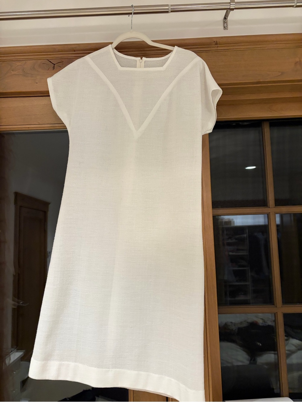 Classic White Shift Dress - Women's